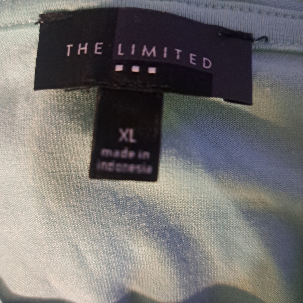 The LIMITED Green Wrap Style Stretch Long Sleeve Sz XL Blouse Top Pre-owed - Picture 4 of 4